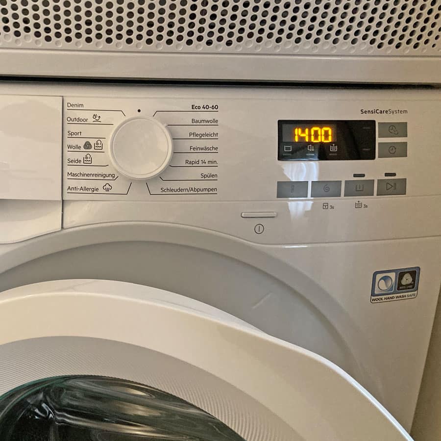 Eigene Waschmaschine in der Ferienwohnung Davos Wiesen.